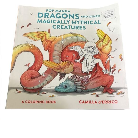 Pop Manga adult coloring books dragons cute and creepy set of 3 - Picture 2 of 13